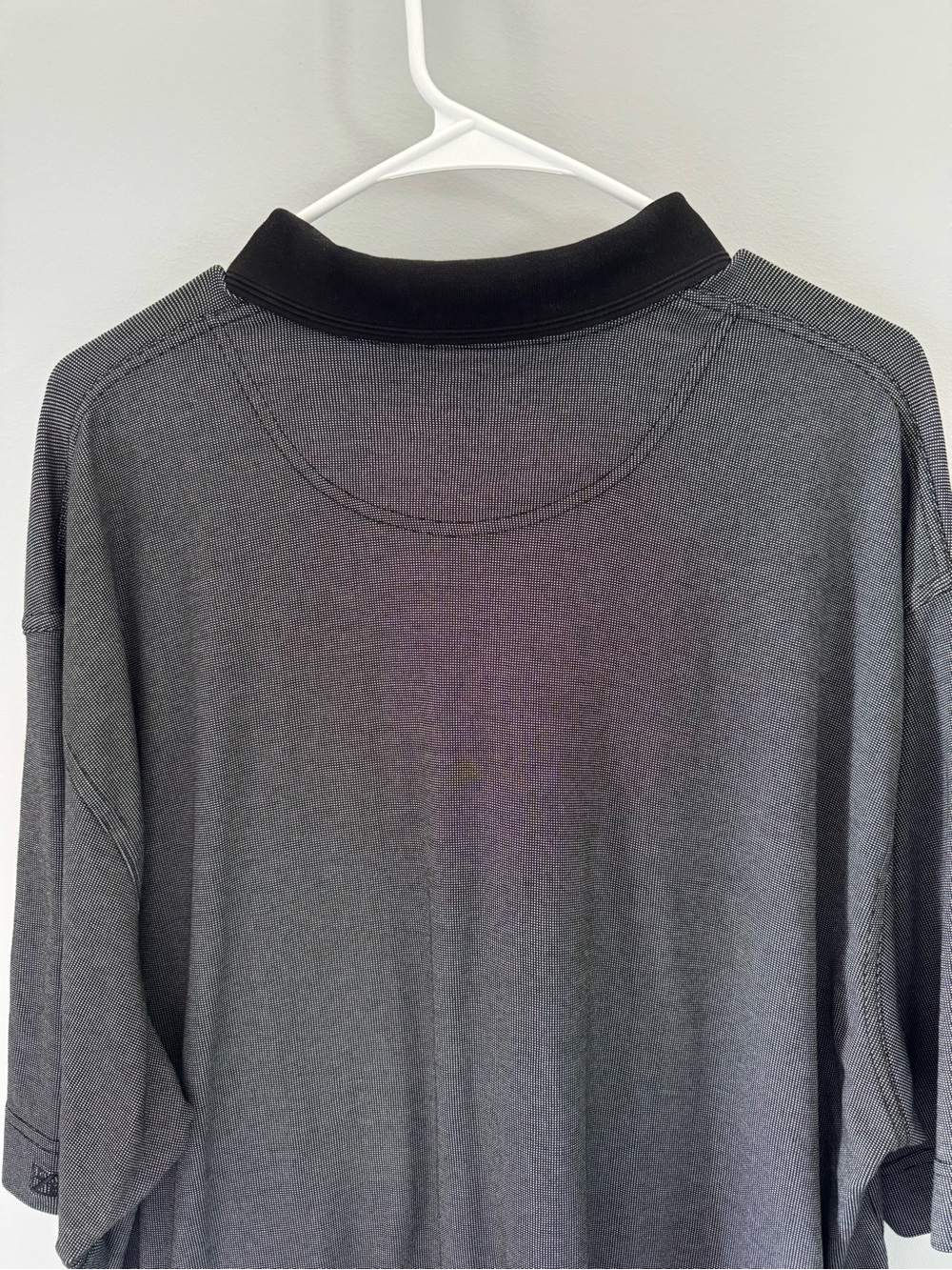 Cutter & Buck Charcoal Polo with Black Collar and Red Logo - Picture 3 of 4